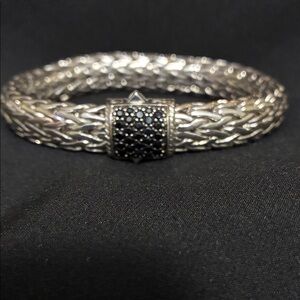 John Hardy Silver Bracelet with Black Accent